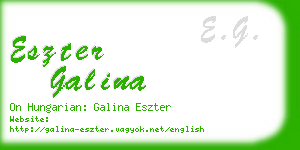 eszter galina business card